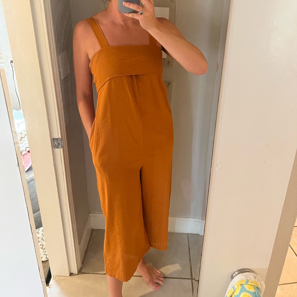 Orange Flowy Jumpsuit